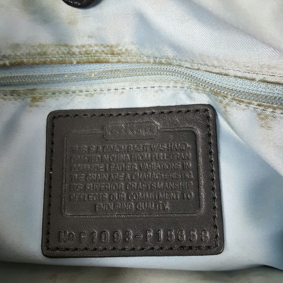 Coach black patten logo 3 different sections bag purse - Picture 6 of 8